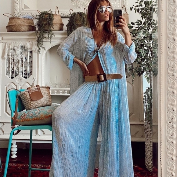 Zara Semi Sheer Wrinkled Button Down Dress - Picture 3 of 16